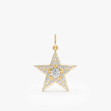 Lab Grown Diamond Pave Star Pendant, Oraleia