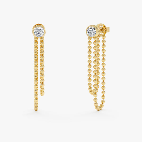 Lab-Grown Diamond Ball Chain Earrings, Nyvelle