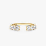 Round Diamond Open Cuff Ring, Irae
