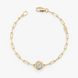 Lab Grown Diamond Paperclip Bracelet, Elarith