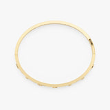 Genuine Gold Bangle, Mix Shape Diamond Bangle,Fiora