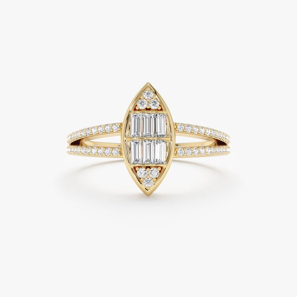 Marquise Mixed Cut Diamond Ring, Faelira