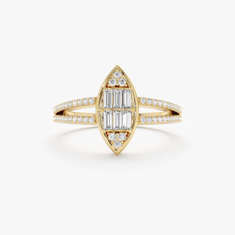 Marquise Mixed Cut Diamond Ring, Faelira