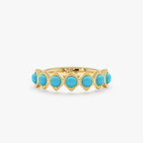 Solid Gold Turquoise Ring, Ariselle