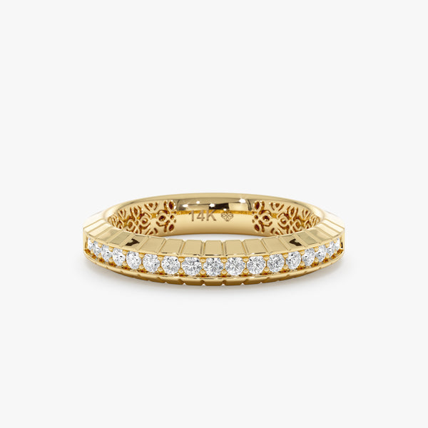 Gold Textured Stackable Ring, Zynna