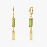 Natural Peridot Drop Earrings, Elaraya