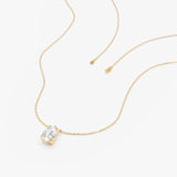 Pear Shape Lab Diamond Necklace, Ziva