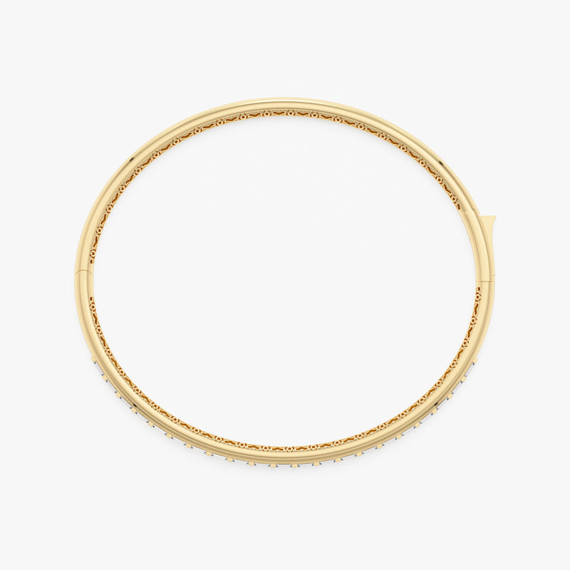 Lab Grown Baguette Diamonds Bangle Stackable Bangle for Everyday, Siora