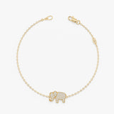 Diamond Elephant Bracelet, Zaya