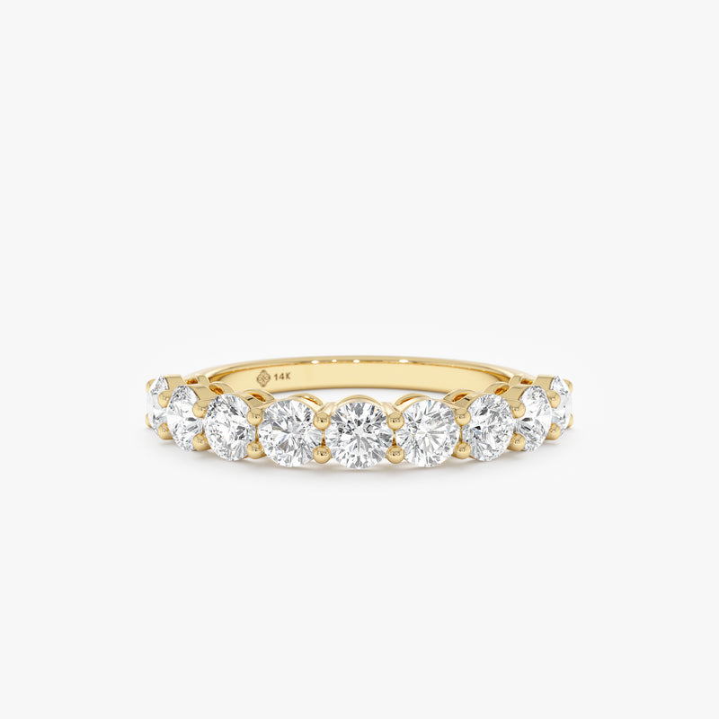 3.4 mm Round Diamond Half-Eternity, Dovie