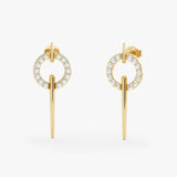 Diamond Spike Stud Earrings, Ziri