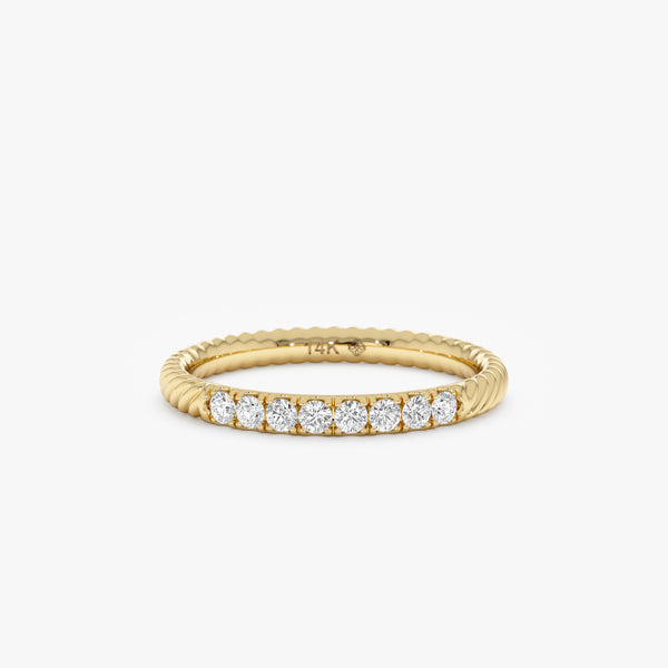 Dainty Rope Diamond Ring, Zelma