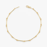 Solid Gold Bamboo Link Bracelet, Arianwen