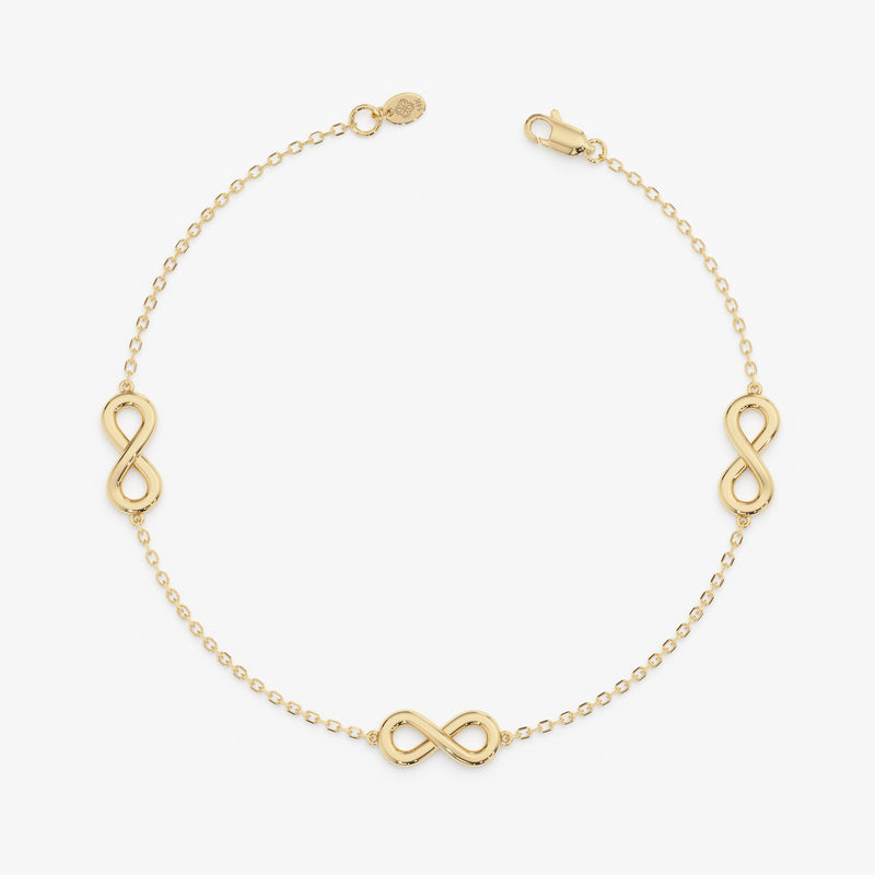 Plain Infinity Station Bracelet, Olivara