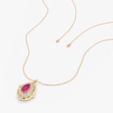Vintage Inspired Pear Tourmaline Necklace, Naenia