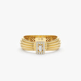 Baguette Diamond Engagement Ring, Cassandra