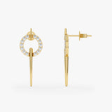 Diamond Spike Stud Earrings, Ziri