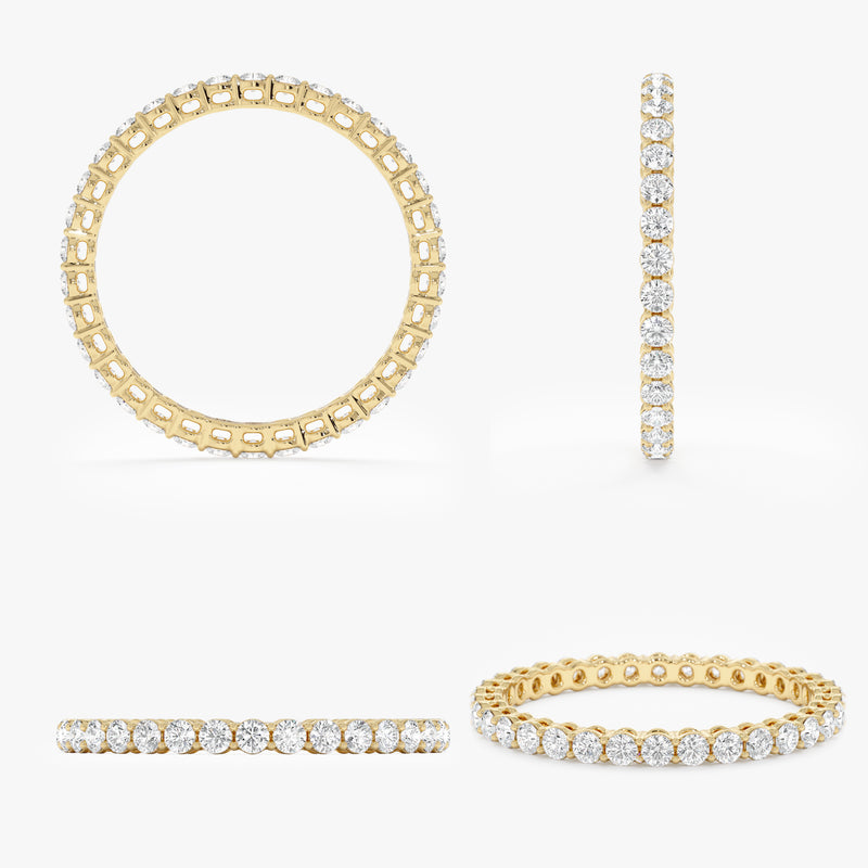 Lab Grown Diamond Prong Set Eternity Ring - 2 mm, Soraya