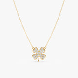 Lab Grown Diamond Clover Necklace, Sura