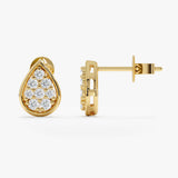 Diamond Teardrop Stud Earrings, Kenna