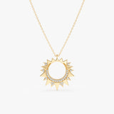 Diamond Sunburst Necklace, Nyssira