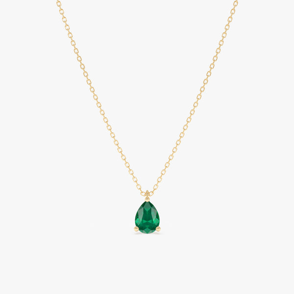 Pear-Cut Emerald Necklace, Oxa