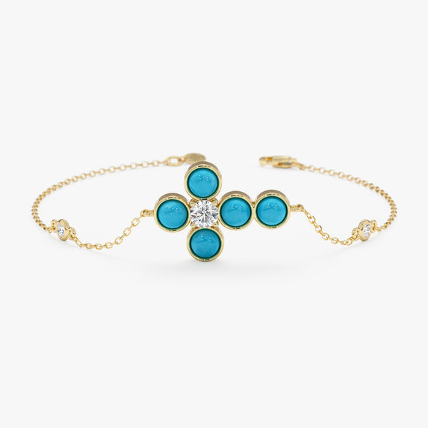 Turquoise Cross Bracelet, Odessia