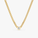 yellow gold diamond necklace