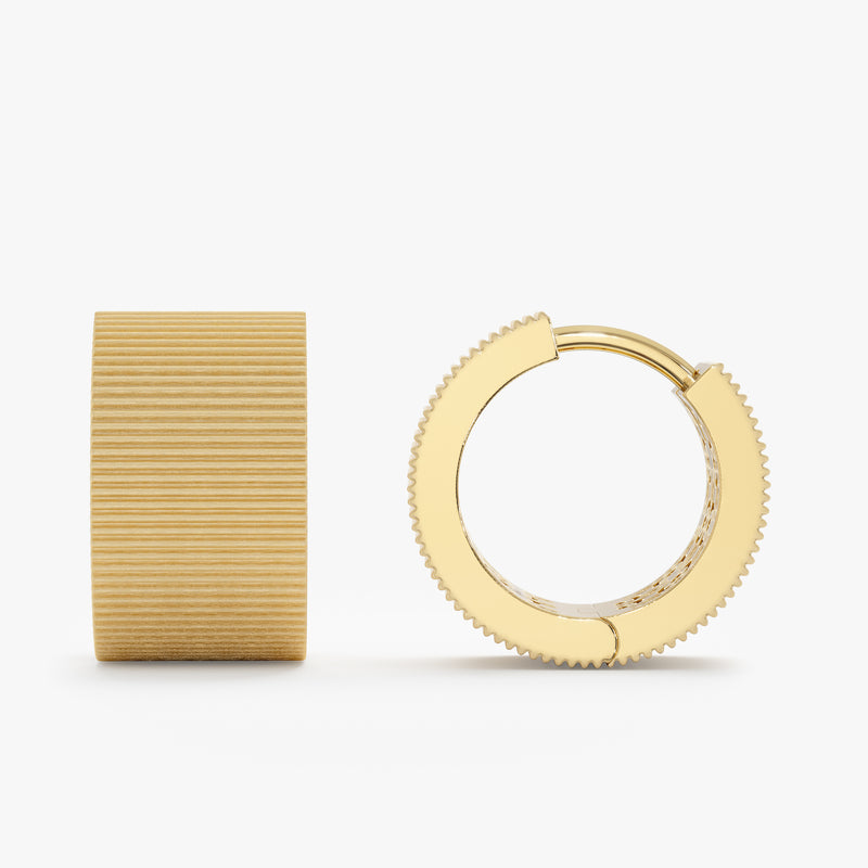 Wide Huggie Earrings, Bonnie