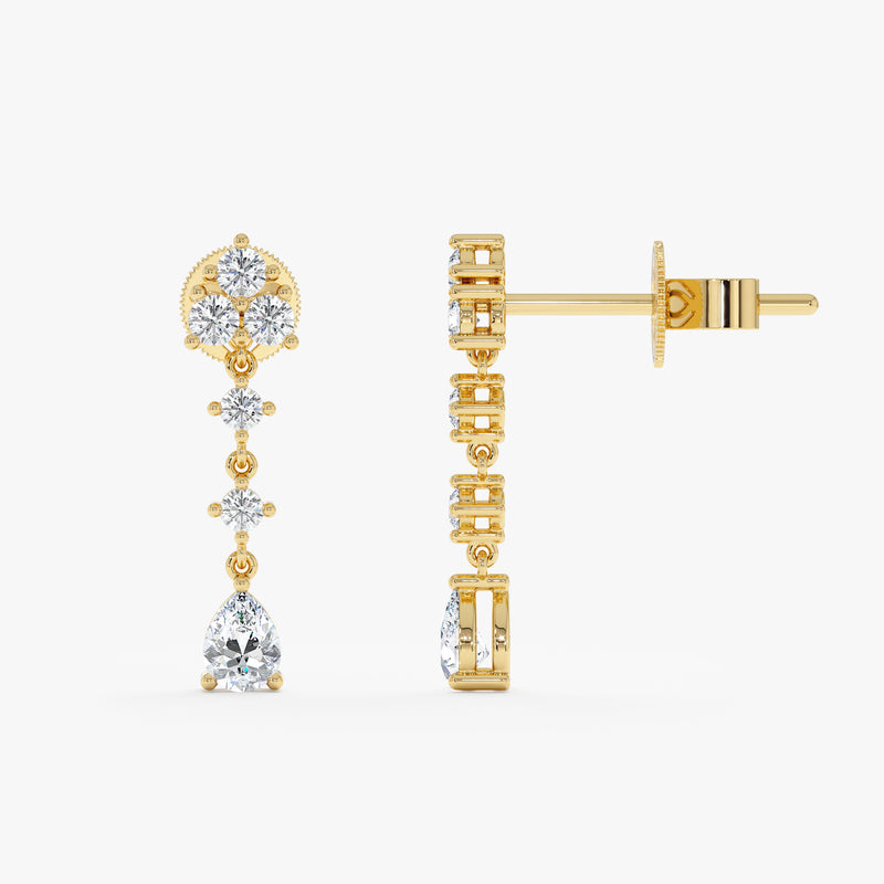 Lab Grown Diamond Drop Earrings, Mirielle