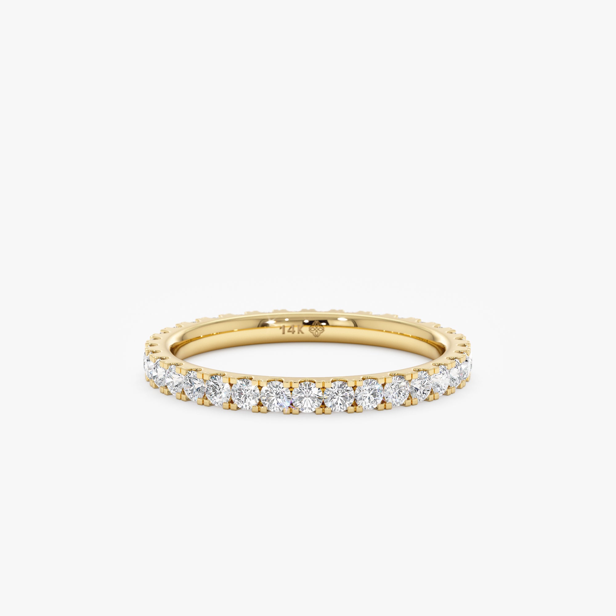 アクセサリー ELEMENT Eternity Ring - Gold Sharp Cuban 3.02cttw Diamond 14K Yellow Gold Eternity Ring