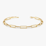 Pave Link Station Bracelet, Evara