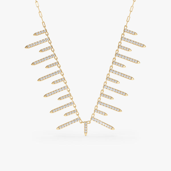 Lab Grown Diamond Spike Necklace, Serenique