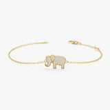 Diamond Elephant Bracelet, Zaya