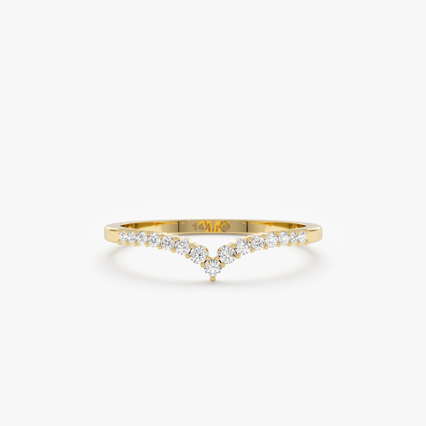 Diamond Nesting Ring In Solid Gold