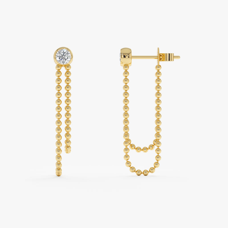 Lab-Grown Diamond Ball Chain Earrings, Nyvelle