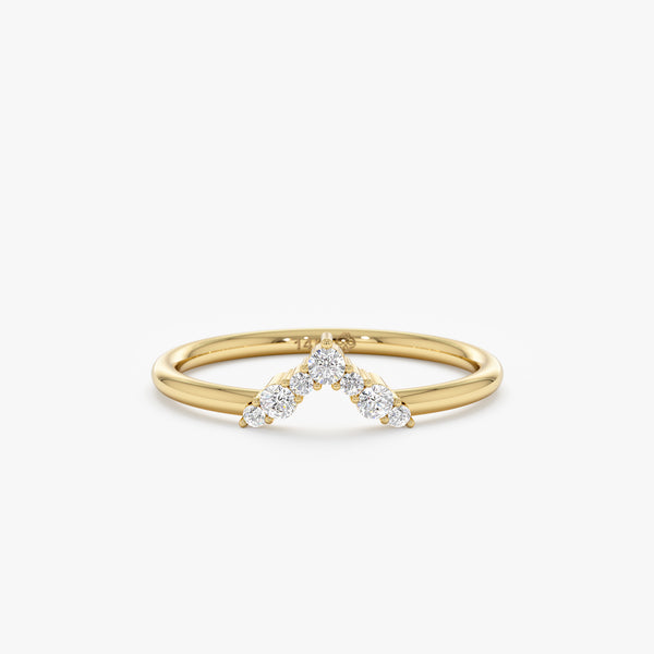 yellow gold diamond nestin ring