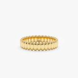 yellow gold flute design ring