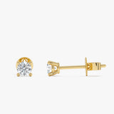 Round Lab Grown Diamond Studs, Vaelith