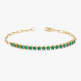 Lab Grown Emerald Bracelet, Velastra