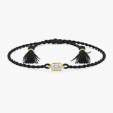 Emerald Cut Lab Diamond String Bracelet, Tierney