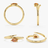 Citrine Wrap Ring, Yue