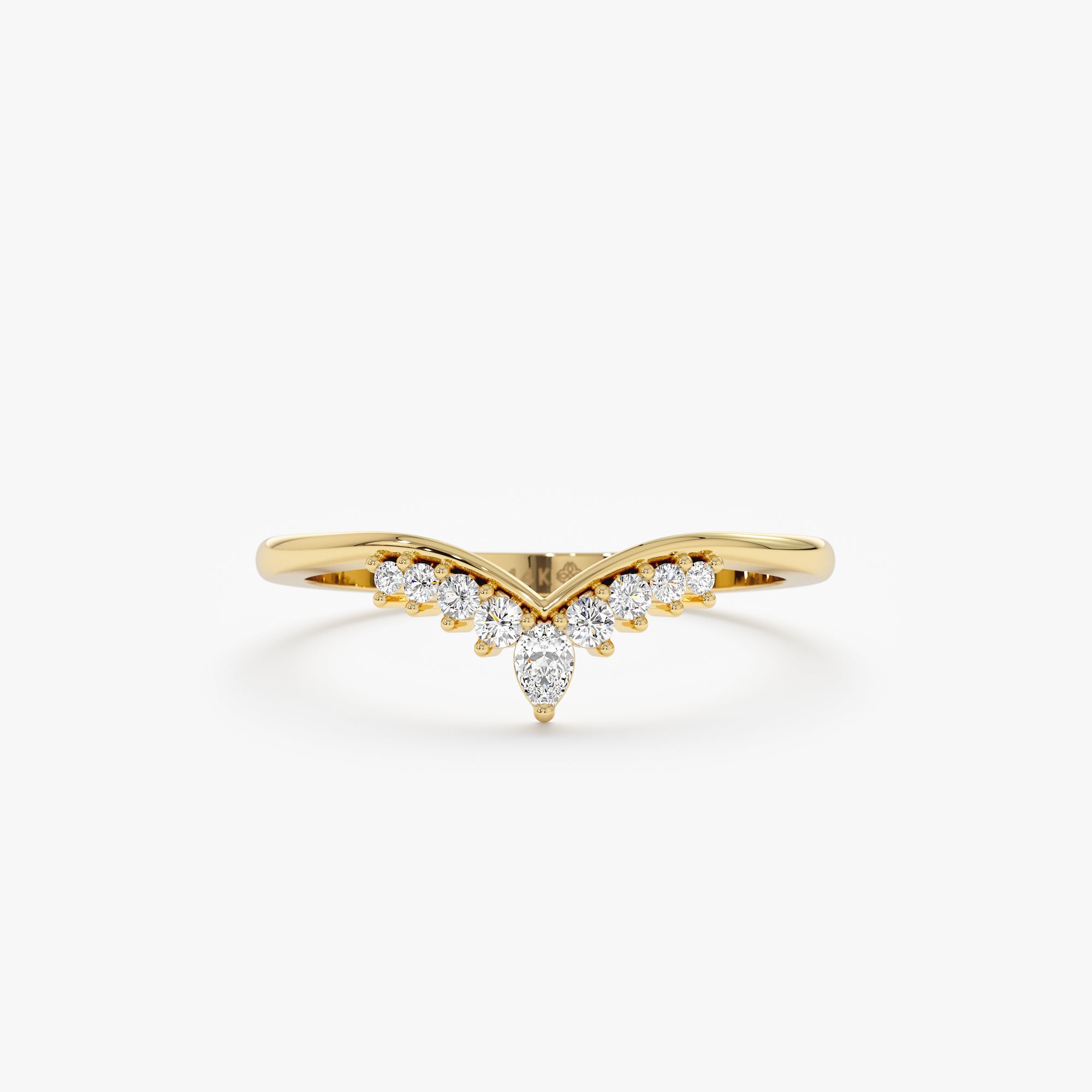 Solid Gold Natural Diamond Nesting Ring