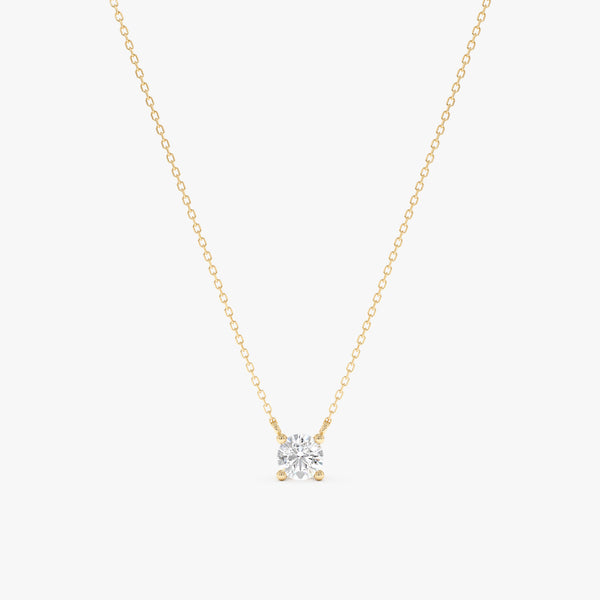 Lab Grown Diamond Solitaire Necklace, Kimberly