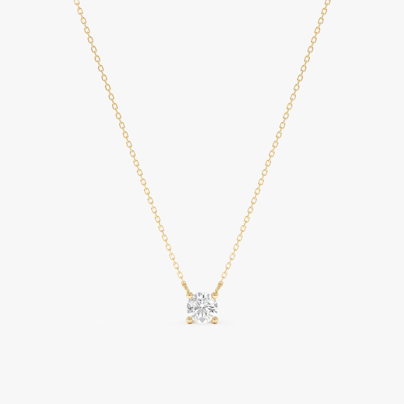 Lab Grown Diamond Solitaire Necklace, Kimberly