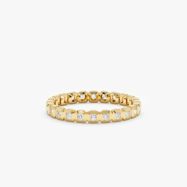 yellow gold full eternity ring