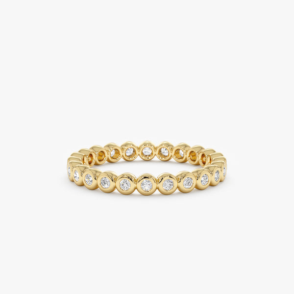 yellow gold bezel set band