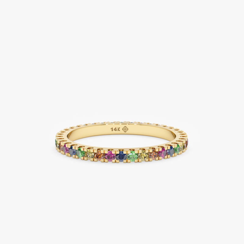 yellow gold sapphire ring