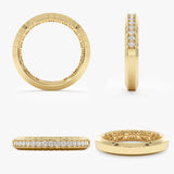 Gold Textured Stackable Ring, Zynna