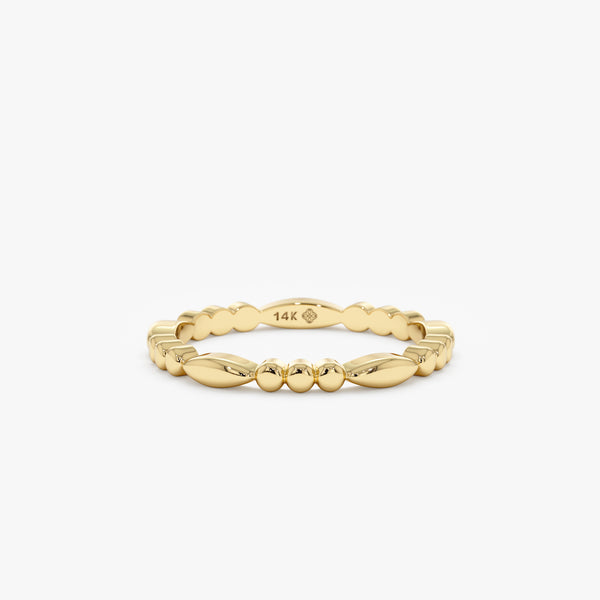 yellow gold marquise and round shape ring